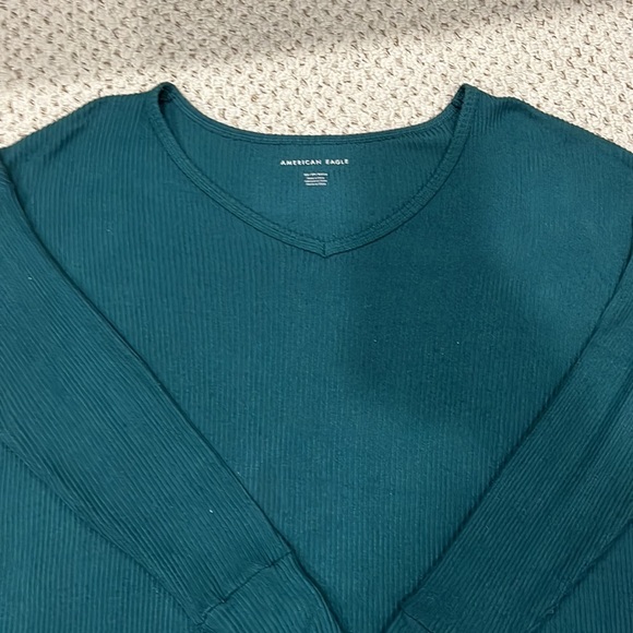 American Eagle Long Thin Green Knit Sweater, women's size XS - Picture 11 of 11
